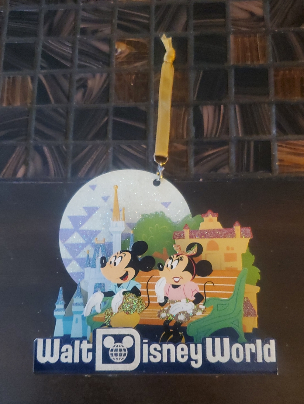 Walt Disney Metal 3D Mickey And Minnie Ornament